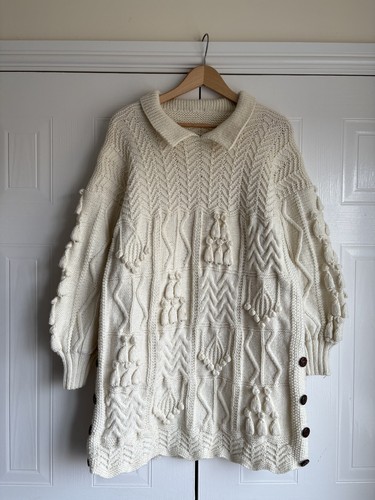 Vintage hand knitted - knitted, cream