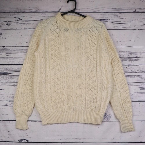 Aran knit fisherman jumper - knit,