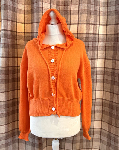 Womens orange knit - , hooded