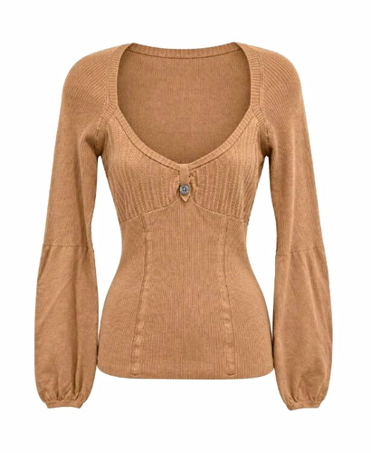 Karen millen taupe - fitted, knit