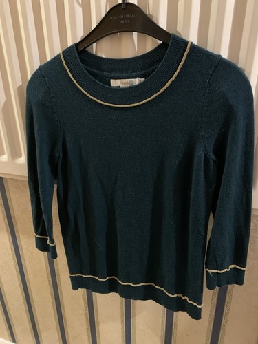 Hobbs green wool jumper size - green,