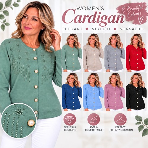 Ladies cardigan button - ladies, up
