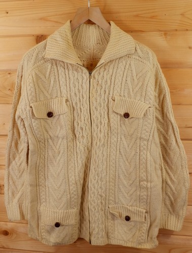 Vintage hand knitted aran - vintage,