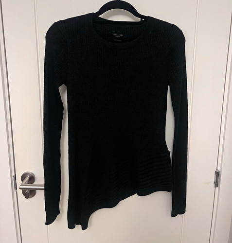 Allsaints black merino wool - black,