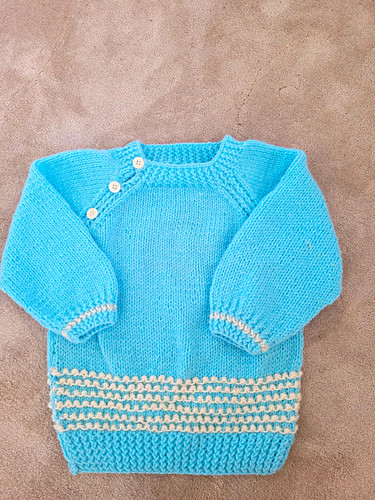 Handmade knit wool pullover - knit,