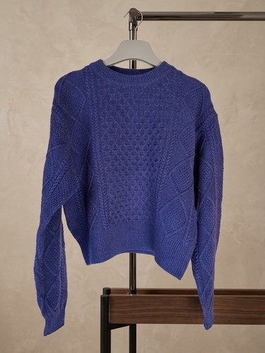 Cable diamond knit soft - diamond, wool