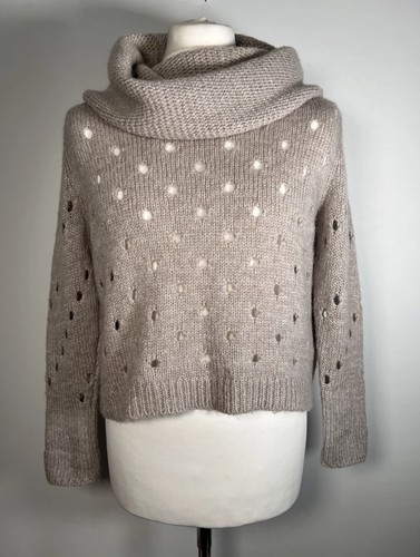 Mint velvet open stitch knit - mint,