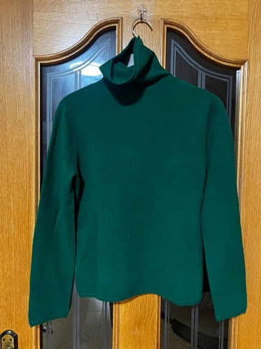 Green roll neck wool blend - neck,