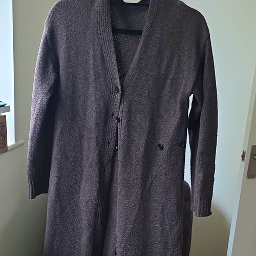 Womens grey wool knit longline - womens,