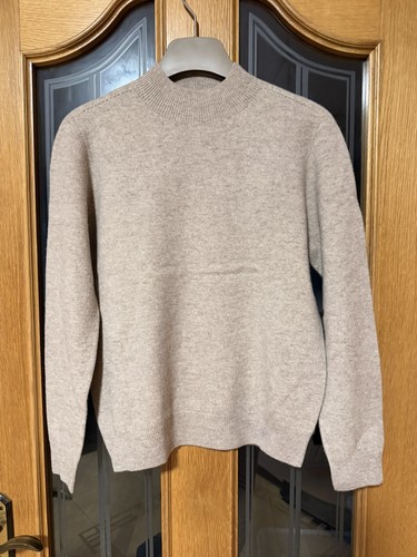 Oatmeal beige wool blend - wool,