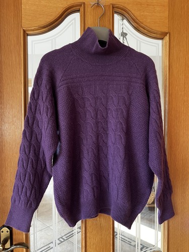 Pure wool purple cable - wool,