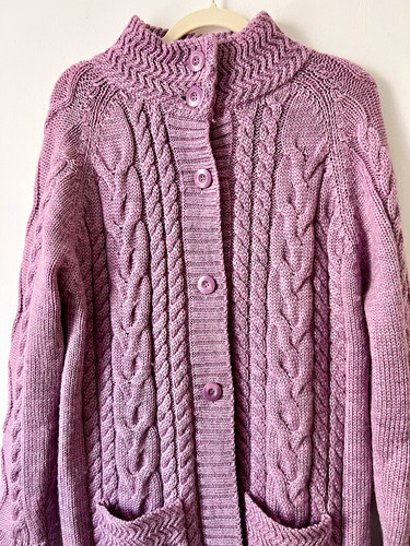Woolovers lilac cable - woolovers, cable-knit