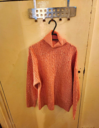 Women pink cable knit - pink, cable-knit
