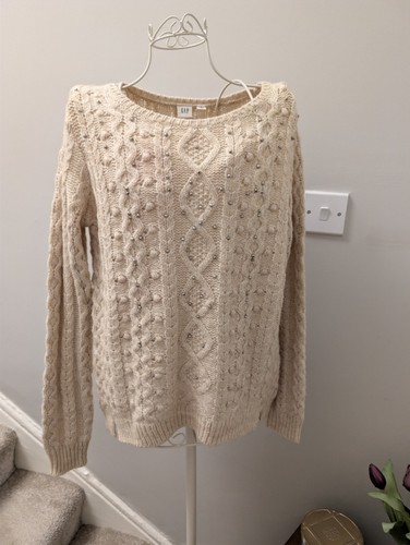 Gap beige cable knit - gap,