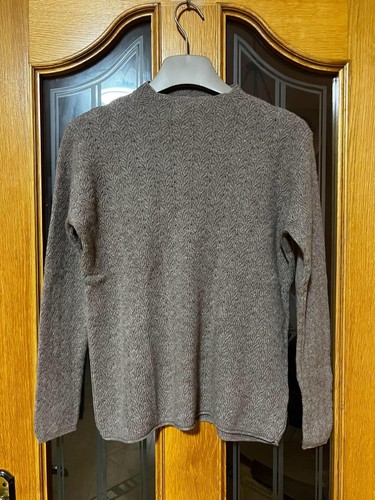 Brown textured knit fine pure - brown,