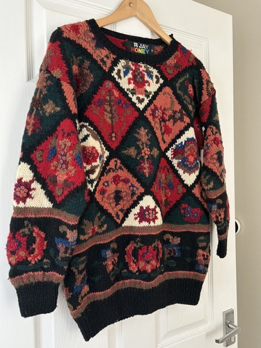 Vintage 100 wool jumper hand - wool,