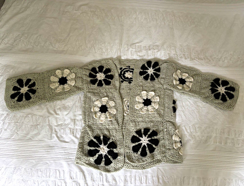 Hand crochet cardigan - , xs
