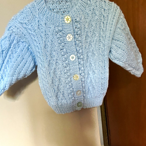 Handmade blue wool - blue, knit