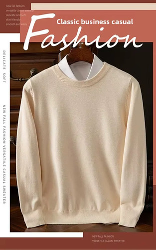 Men wool neck - o-neck, twist