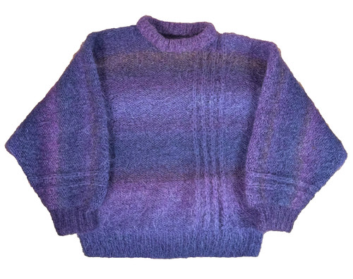 Hand knit mohair cropped wool - knit,