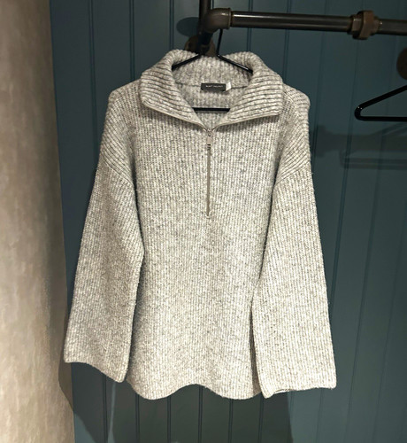 Mint velvet grey knit half - grey,