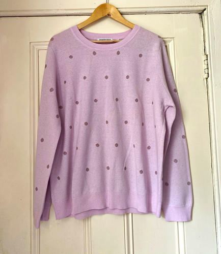 Country road purple - purple, polka