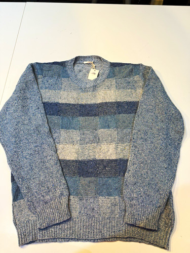 Fradi men blue check knit - fradi,